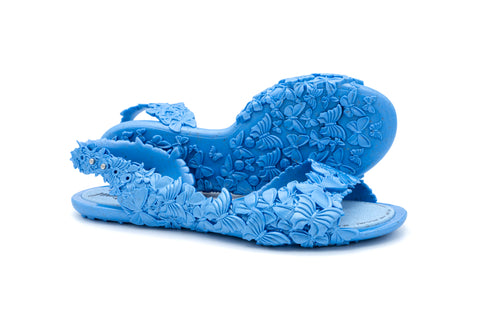 Comfortable Glossy Blue Casual Sandals