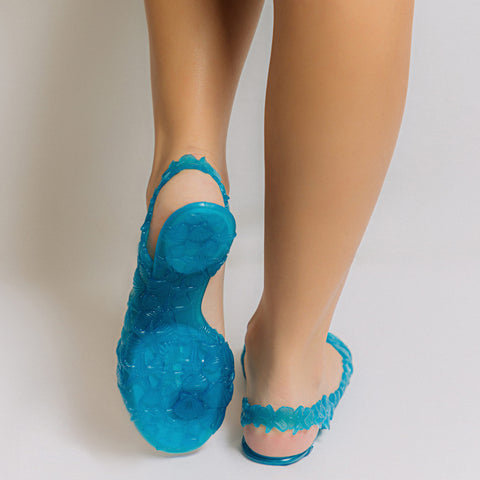 Women Wearing Original Sea & Ocean Neon Blue Sandal