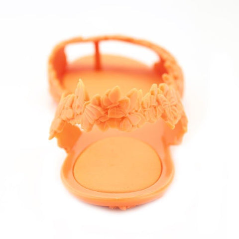 High quality eco-friendly neon orange sandals for women